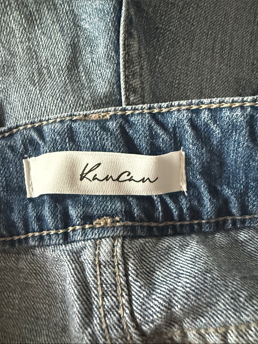 NWT KANCAN Denim Distressed Frayed Hem Blue Shorts Sz L - Picture 11 of 13
